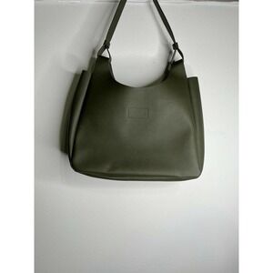 𝅺NEIMAN Marcus Faux Leather Outdoor Travel Single Handle Tote Bag Green